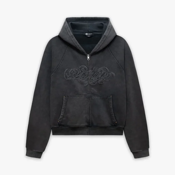 Signature zip hoodie vintage black - Avenue Wear