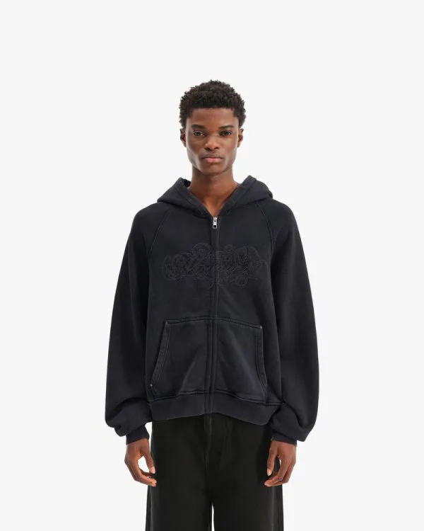 SIGNATURE ZIP HOODIE VINTAGE BLACK - Sweats & Hoodies - streetwear Avenue Wear