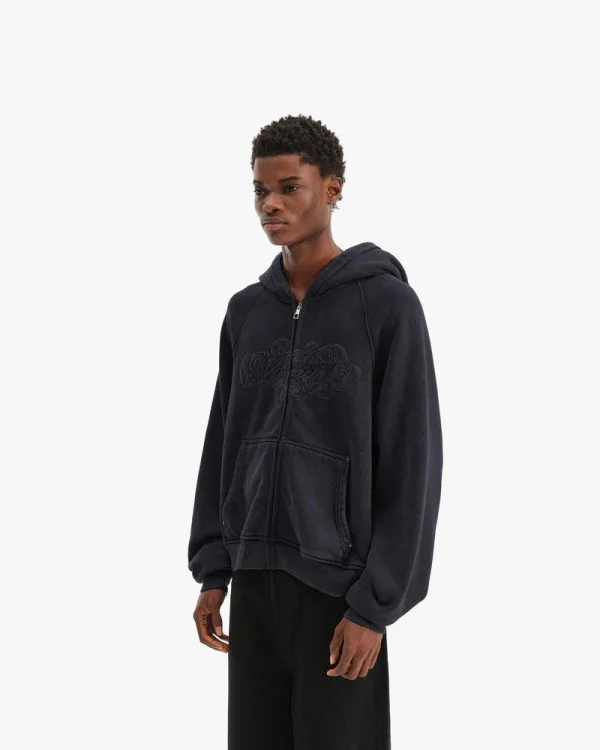 SIGNATURE ZIP HOODIE VINTAGE BLACK - Sweats & Hoodies - streetwear Avenue Wear