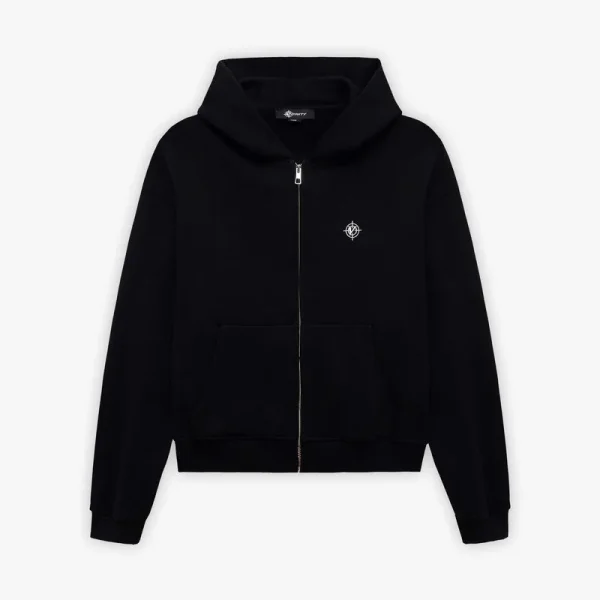 Softs zip hoodie black - Avenue Wear