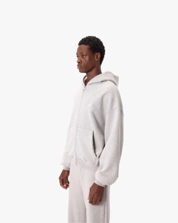 SOFTS ZIP-HOODIE GREY MELANGE - Sweats & Hoodies - streetwear Avenue Wear