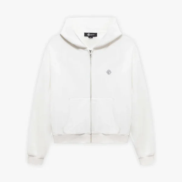 Softs zip hoodie white - Avenue Wear