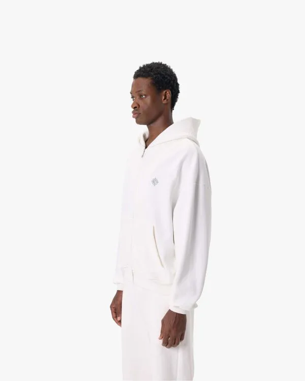 SOFTS ZIP-HOODIE WHITE - Sweats & Hoodies - streetwear Avenue Wear