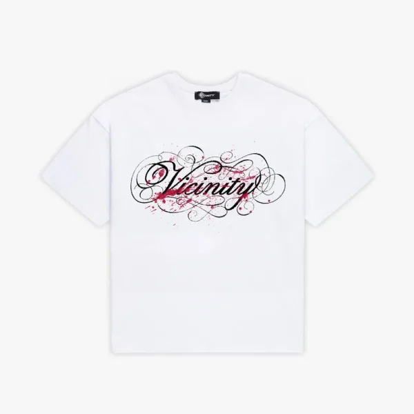 Splatter tee white - Avenue Wear
