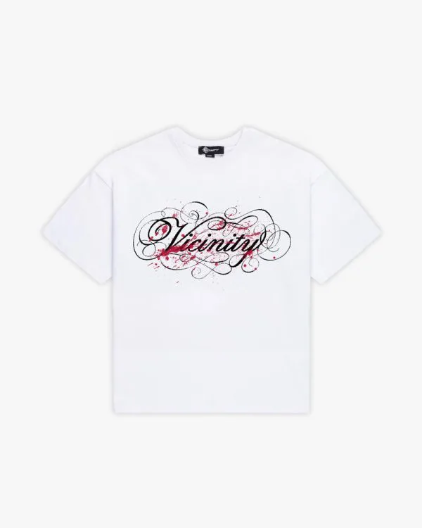 Splatter tee white - Avenue Wear