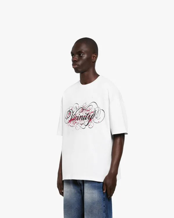 SPLATTER TEE WHITE - T-Shirts - streetwear Avenue Wear