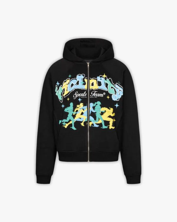 Sports team inside out zip hoodie black - Avenue Wear