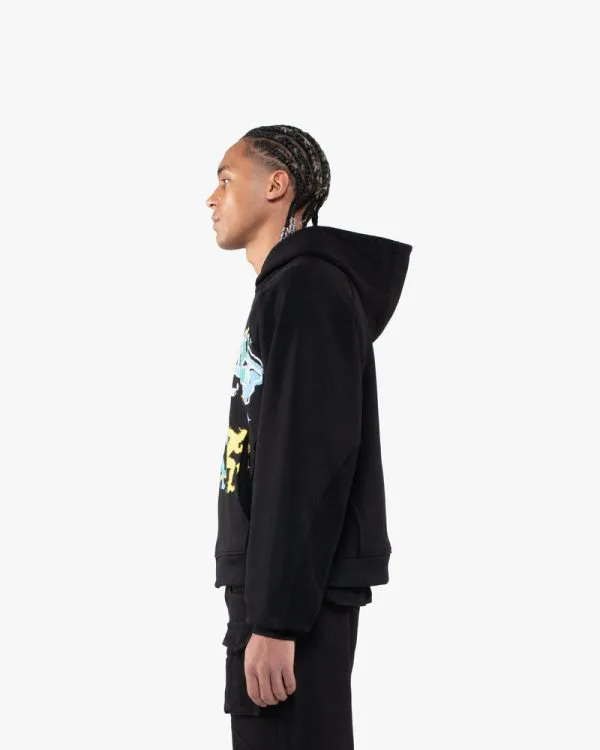 SPORTS TEAM INSIDE OUT ZIP HOODIE BLACK - Sweats & Hoodies - streetwear Avenue Wear