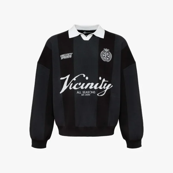 Sports team jersey knit black - Avenue Wear