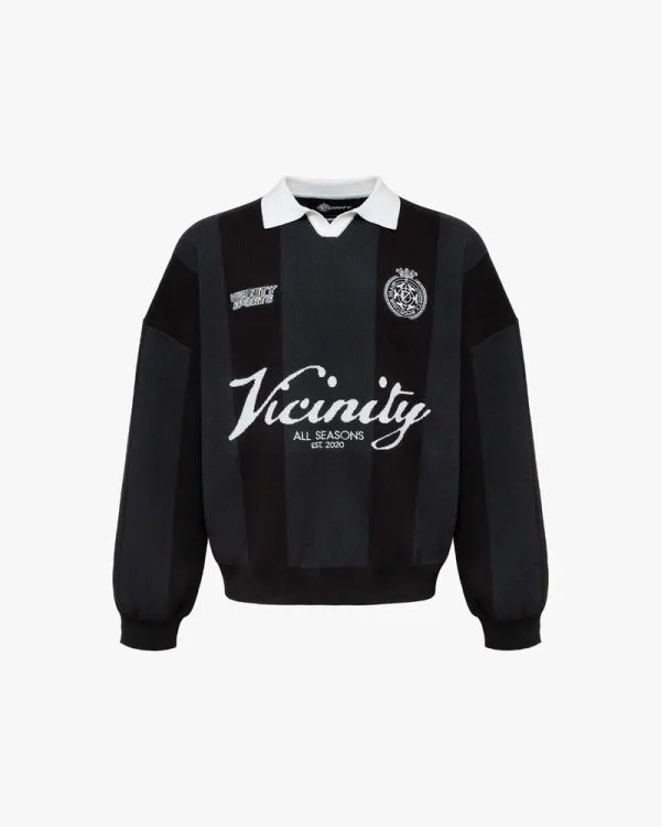 Sports team jersey knit black - Avenue Wear