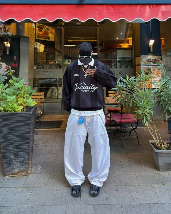 SPORTS TEAM JERSEY KNIT BLACK - Jerseys - streetwear Avenue Wear