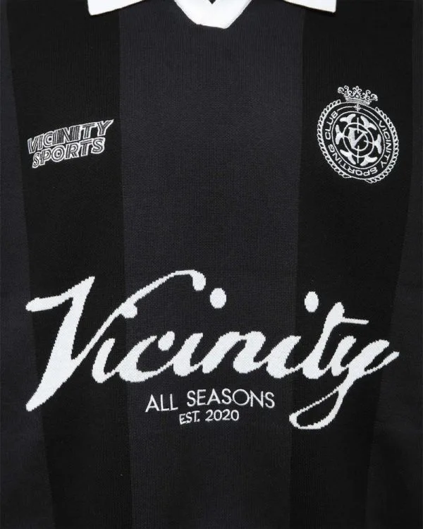 SPORTS TEAM JERSEY KNIT BLACK - Jerseys - streetwear Avenue Wear