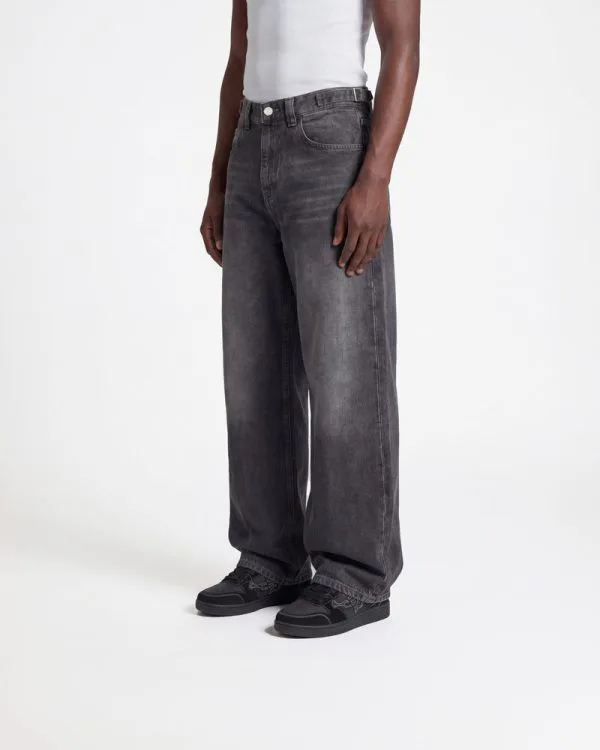 STONE WASHED DENIM - Pantalons & Jorts - streetwear Avenue Wear