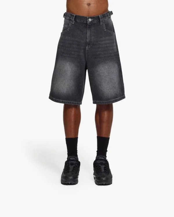 STONE WASHED DENIM JORTS - Pantalons & Jorts - streetwear Avenue Wear