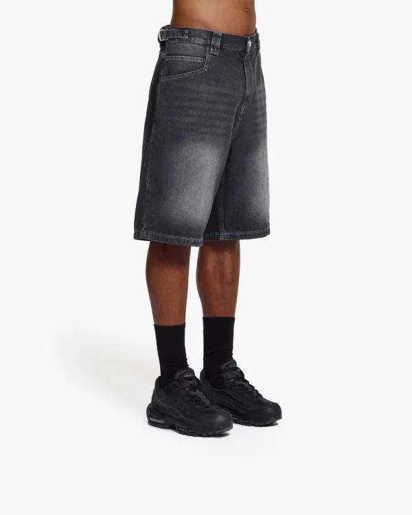 STONE WASHED DENIM JORTS - Pantalons & Jorts - streetwear Avenue Wear