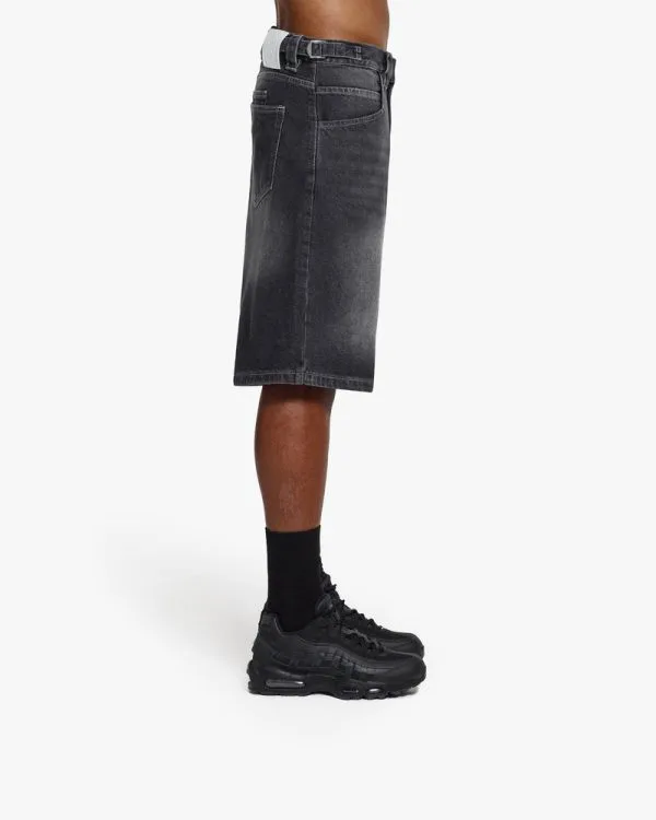 STONE WASHED DENIM JORTS - Pantalons & Jorts - streetwear Avenue Wear