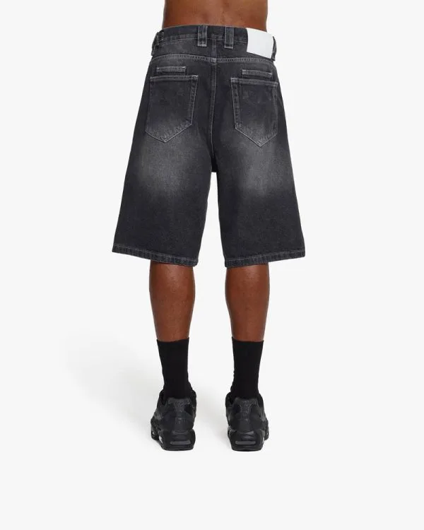 STONE WASHED DENIM JORTS - Pantalons & Jorts - streetwear Avenue Wear