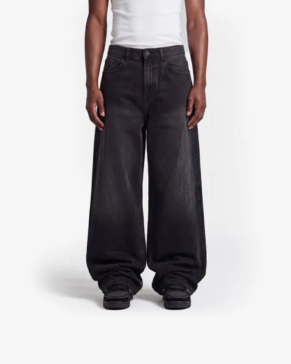 THE BAGGY DENIM GREY - Pantalons & Jorts - streetwear Avenue Wear