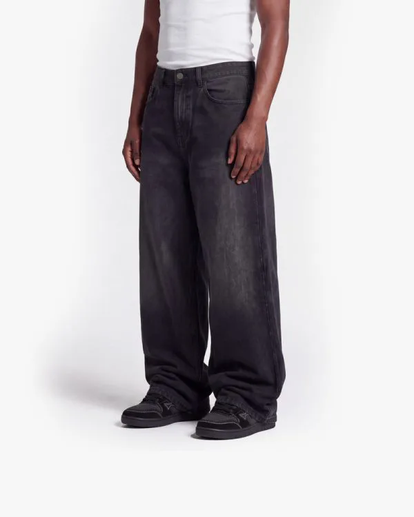 THE BAGGY DENIM GREY - Pantalons & Jorts - streetwear Avenue Wear