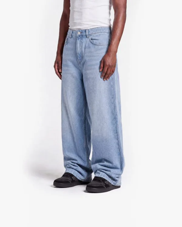 THE BAGGY DENIM LIGHT BLUE - Pantalons & Jorts - streetwear Avenue Wear