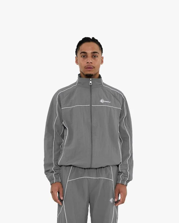 TRACK JACKET DARK GREY - Vestes - streetwear Avenue Wear