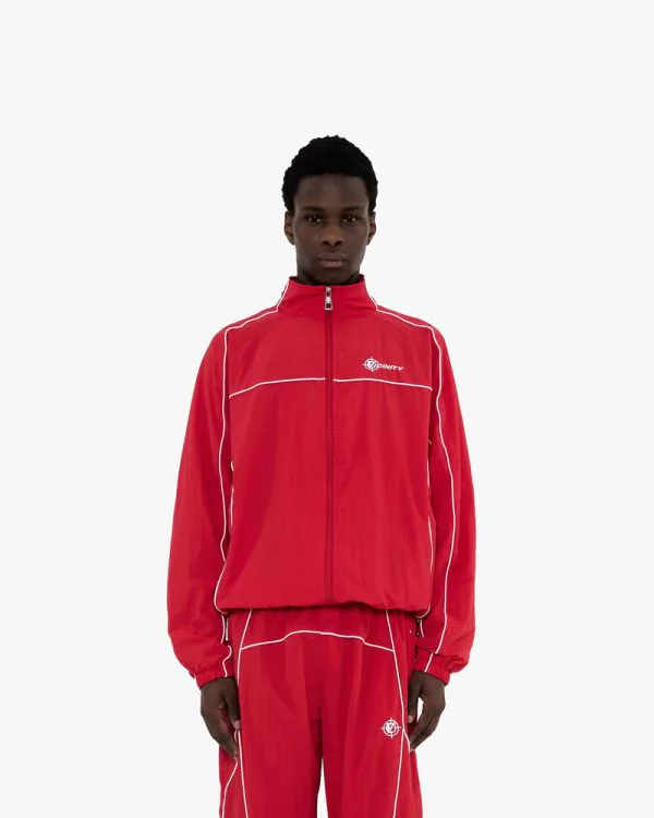 TRACK JACKET RED - Vestes - streetwear Avenue Wear