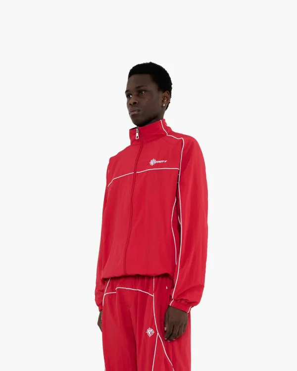 TRACK JACKET RED - Vestes - streetwear Avenue Wear