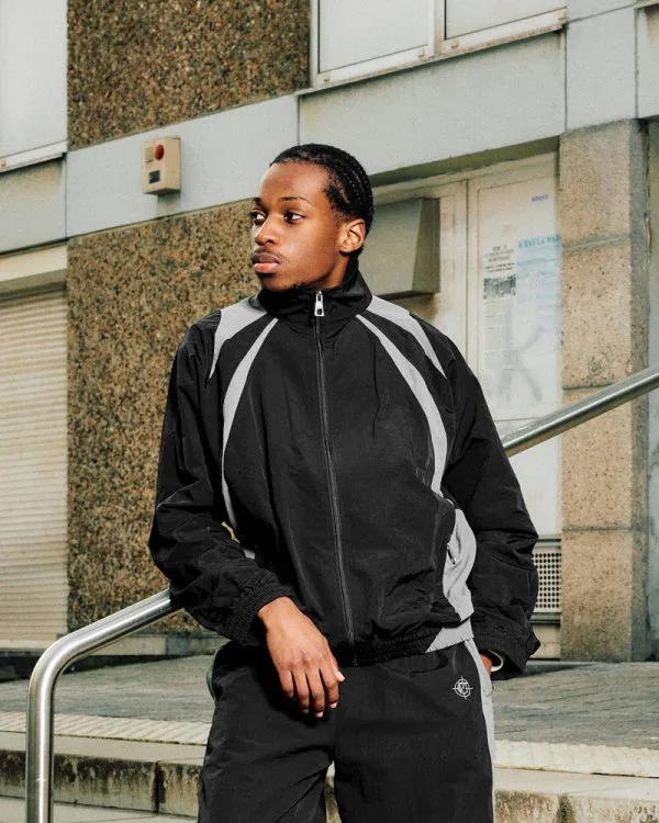 TRACK JACKET V3 BLACK GREY - Vestes - streetwear Avenue Wear