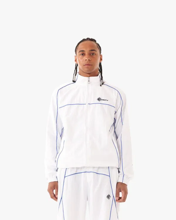 TRACK JACKET WHITE - Vestes - streetwear Avenue Wear