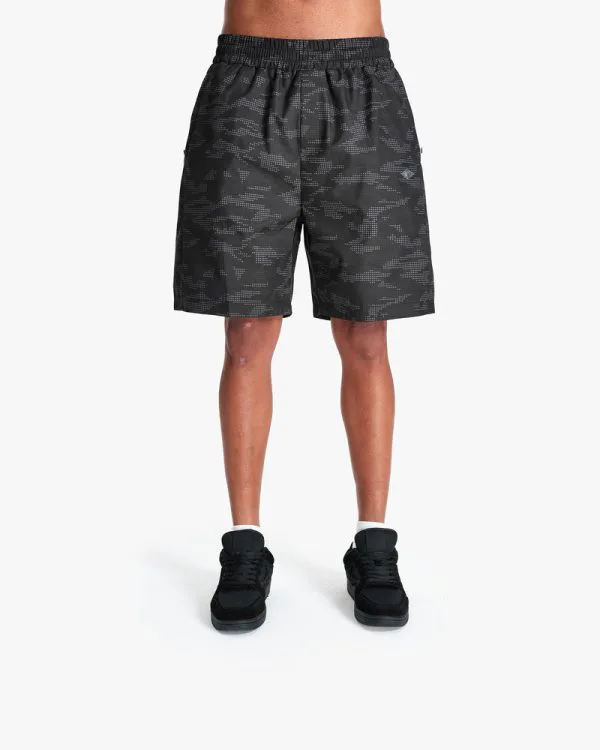 TRACK SHORTS DOTTED CAMO BLACK - Pantalons & Jorts - streetwear Avenue Wear