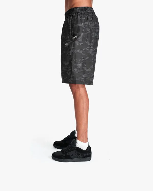 TRACK SHORTS DOTTED CAMO BLACK - Pantalons & Jorts - streetwear Avenue Wear