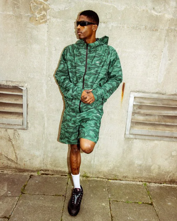 TRACK SHORTS DOTTED CAMO GREEN - Pantalons & Jorts - streetwear Avenue Wear