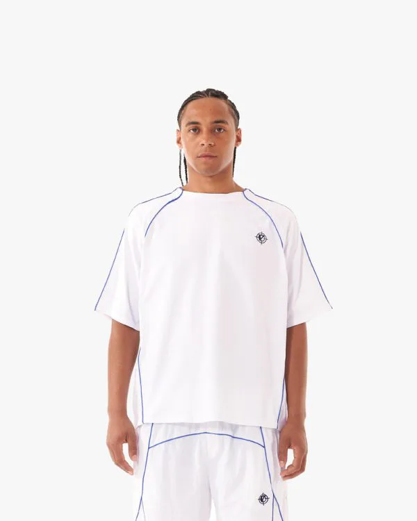 TRACK TEE WHITE - T-Shirts - streetwear Avenue Wear