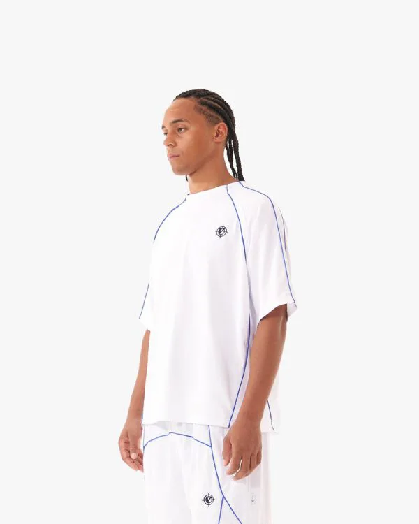 TRACK TEE WHITE - T-Shirts - streetwear Avenue Wear