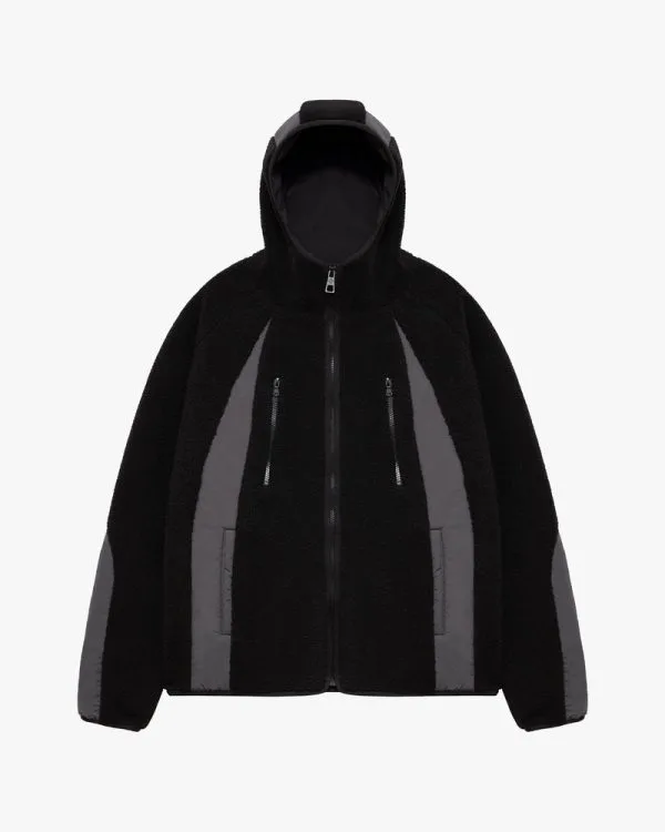 Trail fleece jacket black - Avenue Wear