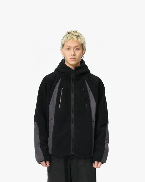 TRAIL FLEECE JACKET BLACK - Vestes - streetwear Avenue Wear