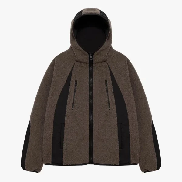 Trail fleece jacket brown - Avenue Wear