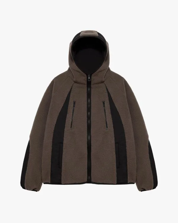 Trail fleece jacket brown - Avenue Wear