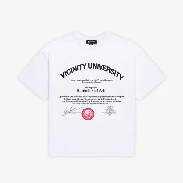 University tee white - Avenue Wear