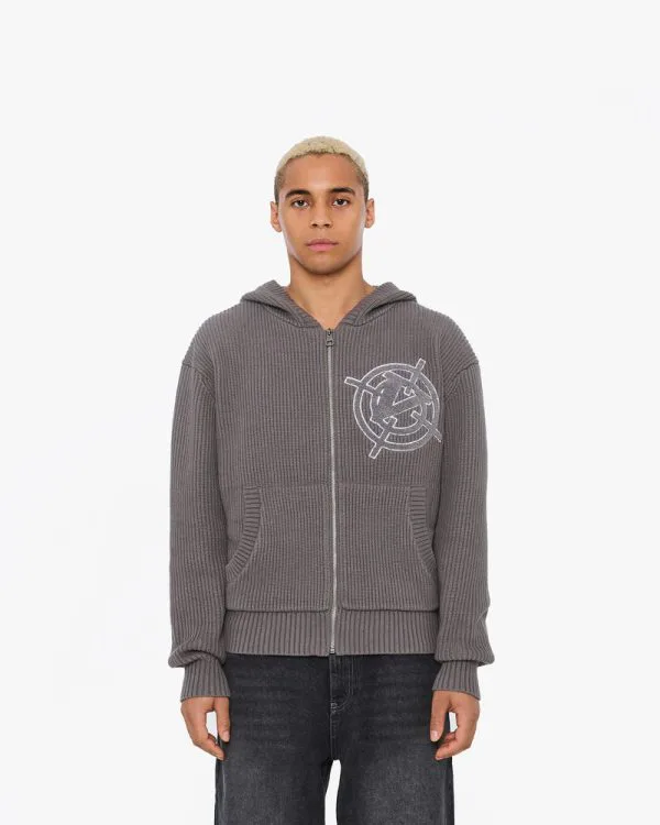 Avenue KNIT ZIP HOODIE ASH GREY - Sweats & Hoodies - streetwear Avenue Wear