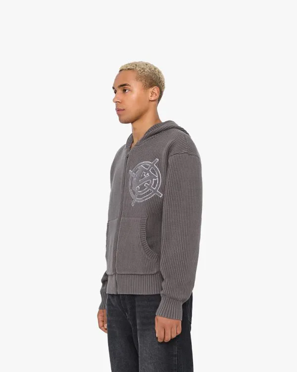 Avenue KNIT ZIP HOODIE ASH GREY - Sweats & Hoodies - streetwear Avenue Wear
