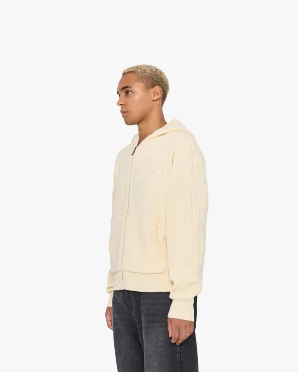 Avenue KNIT ZIP HOODIE BEIGE - Sweats & Hoodies - streetwear Avenue Wear