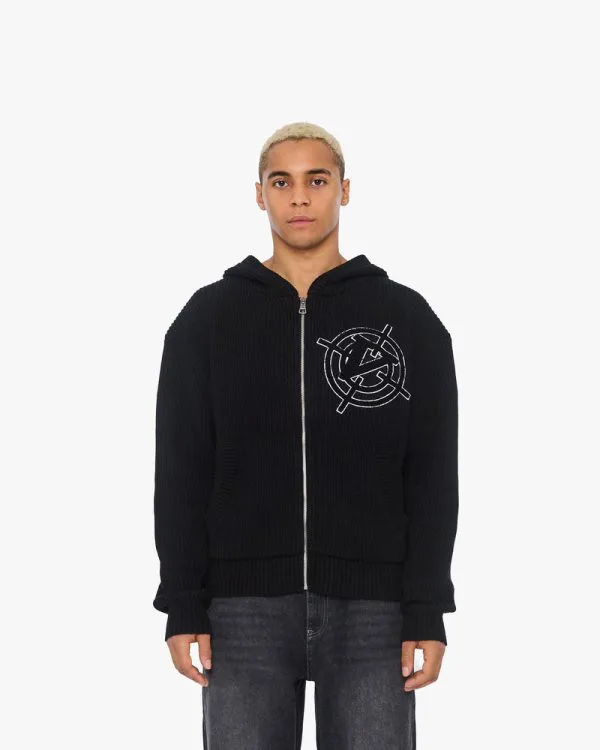 Avenue KNIT ZIP HOODIE BLACK - Sweats & Hoodies - streetwear Avenue Wear