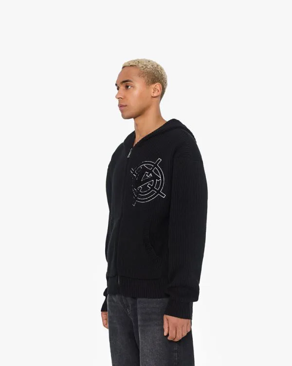 Avenue KNIT ZIP HOODIE BLACK - Sweats & Hoodies - streetwear Avenue Wear