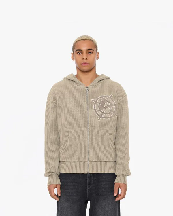 Avenue KNIT ZIP HOODIE DUNE - Sweats & Hoodies - streetwear Avenue Wear