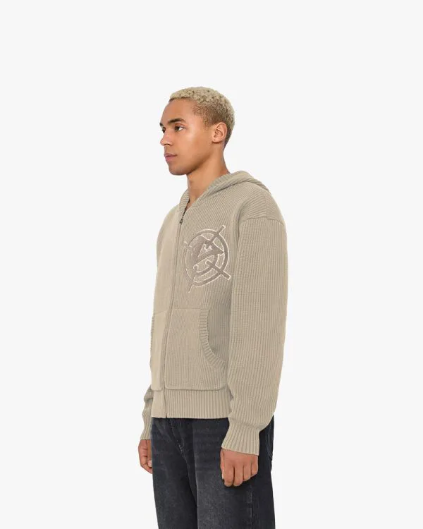 Avenue KNIT ZIP HOODIE DUNE - Sweats & Hoodies - streetwear Avenue Wear
