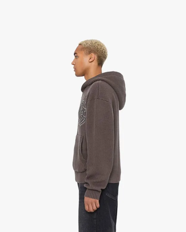 Avenue KNIT ZIP HOODIE MUD BROWN - Sweats & Hoodies - streetwear Avenue Wear