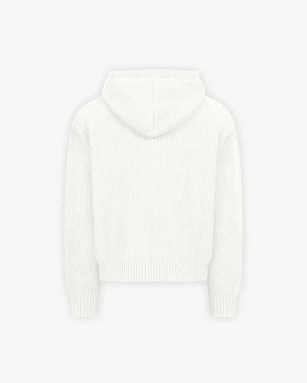 Avenue KNIT ZIP HOODIE WHITE - Sweats & Hoodies - streetwear Avenue Wear