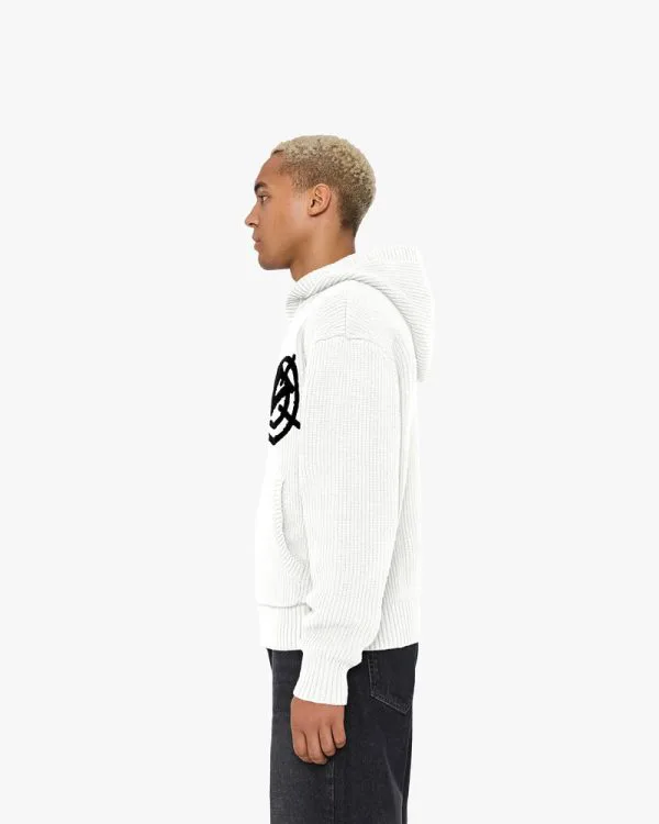 Avenue KNIT ZIP HOODIE WHITE - Sweats & Hoodies - streetwear Avenue Wear