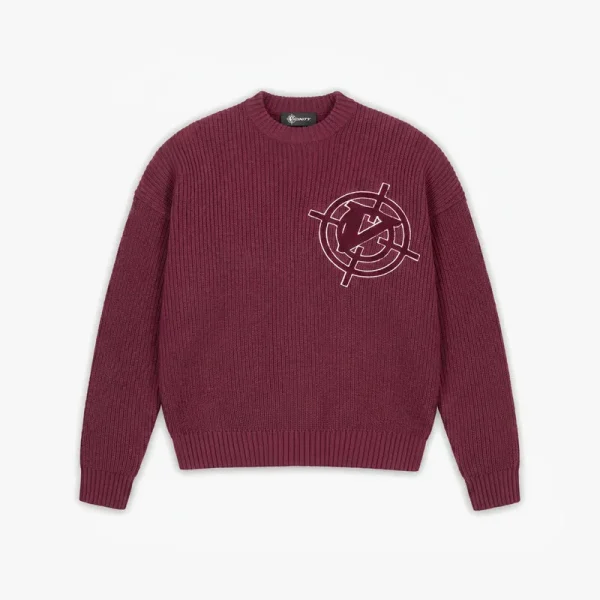 Avenue knitwear dark cherry - Avenue Wear